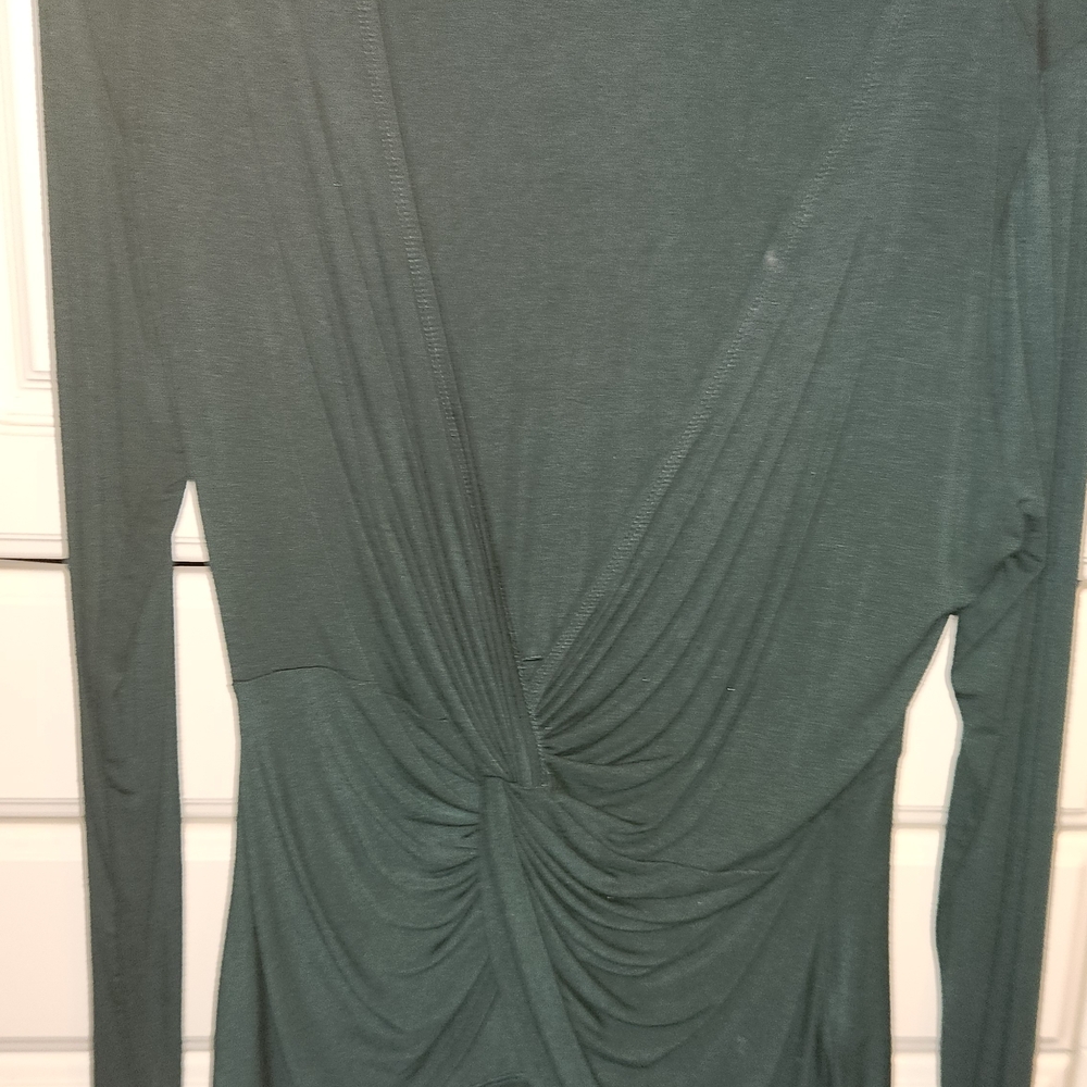 Forever 21 Forest Green Draped Bodysuit